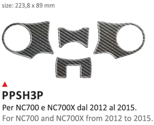 ONEDESIGN Naklejka na półkę kierownicy Honda NC700 Honda NC700X 2012/2015 e NC750X from 2016