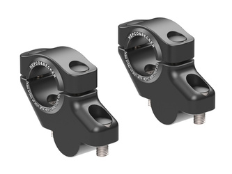 Handlebar riser with offset 30 mm high, 21 mm back, black for Suzuki V-Strom 1050 DE (2023-)