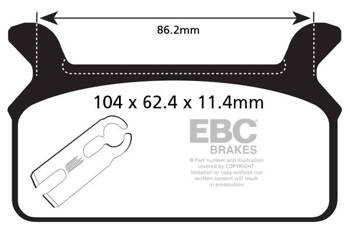 EBC Klocki hamulcowe FA201HH wzmacniane (kpl. na 1 tarcze)