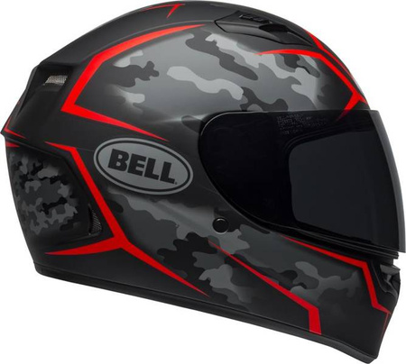 KASK BELL QUALIFIER STEALTH CAMO MATTE BLACK/RED