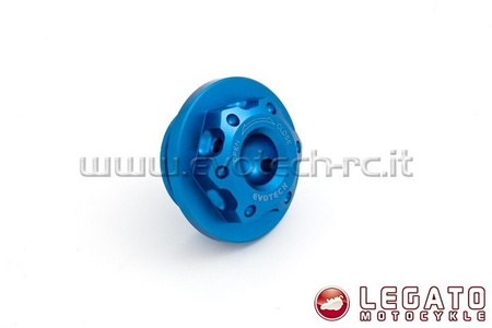 Korek wlewu oleju   EVOTECH RC  Kawasaki niebieski