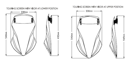 Szyba turystyczna PUIG do Honda NC750X 21-24 (z deflektorem) - OUTLET Lekko przyciemniany (H) O20753H