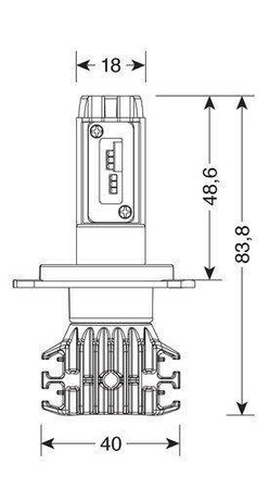57756 Żarówka H4 Halo Led Pro-Bike_1 25W