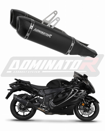 Dominator Tłumiki końcowe HP6 Black + db-killer Suzuki GSX 1300 Hayabusa 2021-2026