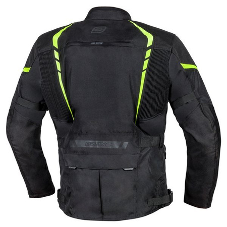 Motocyklowa Kurtka Tekstylna Ozone Traker Black/Fluo Yellow