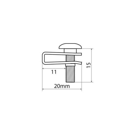 91659 Śrubki M5 do owiewek z blaszkami mocującymi - 10 sztuk – kolor niebieski