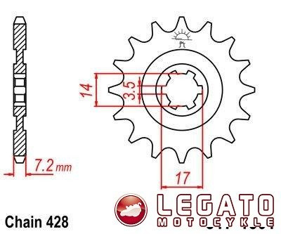 ZĘBATKA NAPĘDOWA JT PRZÓD