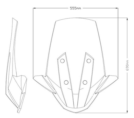 Szyba PUIG V-Tech do BMW C400X 2019-2024 Przezroczysty (W) 20732W
