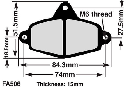 EBC Klocki kartingowe FA506S (1 kpl. na tarczę)