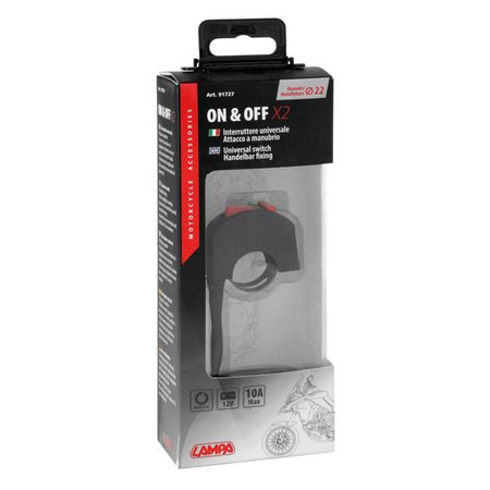 91727 Uniwersalny przełącznik On & Off X2, 12V – max 10A