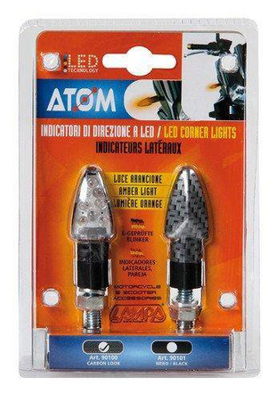 90100 Atom kierunkowskazy 12V LED Carbon