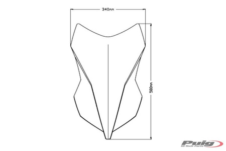 Szyba turystyczna PUIG do Benelli TRK 251 2021-2025  Przezroczysty (W) 20629W