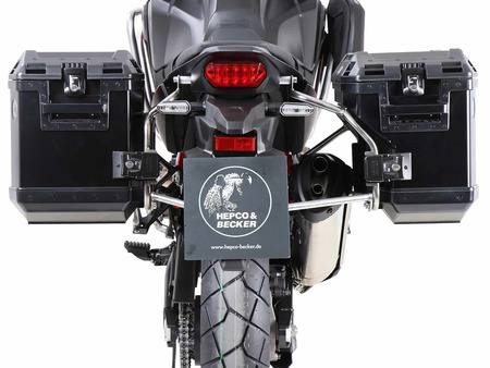 Sidecarrier Cutout stainless steel incl. Xplorer sideboxes black for Honda CRF 1100 L Africa Twin (2019-2021)