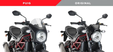 Owiewka PUIG Retrofairing Suzuki SV650 2016-2024 (czarna) Mocno przyciemniany (F) 3169F