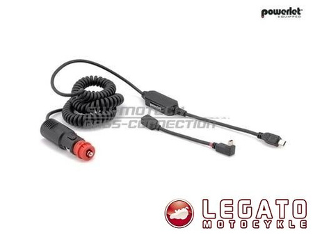 ADAPTER Z WYJŚCIA ZAPALNICZKI/ NORM DO MINI USB /DŁ. 100CM SW-MOTECH