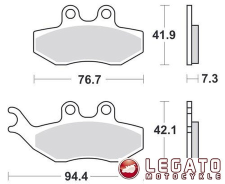 KLOCKI HAMULCOWE SBS 168 CT