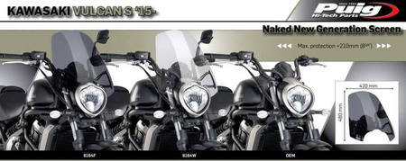 Owiewka PUIG do Kawasaki Vulcan S / Cafe 2015-2025 (Touring) Lekko przyciemniany (H) 8164H