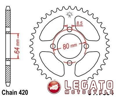 ZĘBATKA NAPĘDOWA JT TYŁ (420)