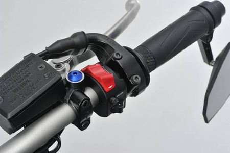 Śruba zaślepka do otworu lusterka  M10-P1.25/lewa niebieski