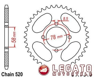 ZĘBATKA NAPĘDOWA JT TYŁ