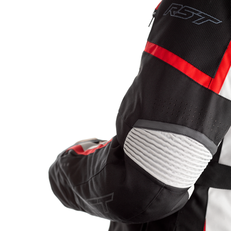 Motocyklowa Kurtka Tekstylna RST Maverick CE Silver/Black/Red (2361)