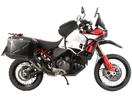 Side carrier cutout black incl. Xplorer black sideboxes for Ducati DesertX Rally (2024-)