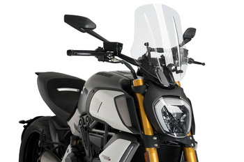 Owiewka PUIG do Ducati Diavel 1260 19-22 (Touring) Przezroczysty (W) 3775W