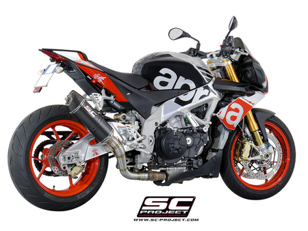 SC-Project tłumik końcowy  końcowy  Oval Carbon Aprilia Tuono V4 2015-2016