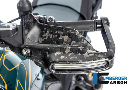 Osłona dłoni z miejscem na kierunkowskaz lewa wysokiej jakości - matt black diamond carbon BMW R 1300 GS od 2023 ILMBERGER BM.HPL.004.R23GS