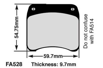 EBC Klocki kartingowe FA528 (1 kpl. na tarczę)