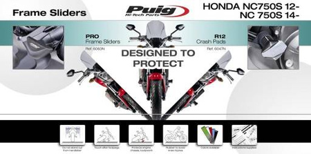 CRASH PADY HONDA NC700 S/X / NC750 S/X WERSJA PRO