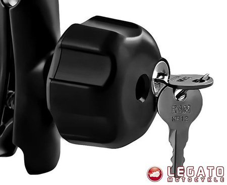 Gałka zabezpieczająca zamykana kluczykiem, dedykowana do ramion RAM Mount rozmiar "B"