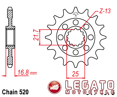 ZĘBATKA NAPĘDOWA JT PRZÓD