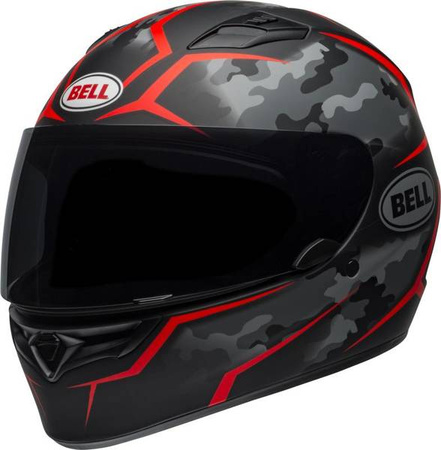 KASK BELL QUALIFIER STEALTH CAMO MATTE BLACK/RED