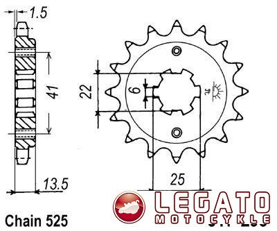 ZĘBATKA NAPĘDOWA JT PRZÓD (525)