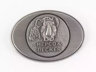 Metal logo for Hepco&Becker leather bags LIBERTY/NEVADA/BUFFALO/IVORY/RUGGED