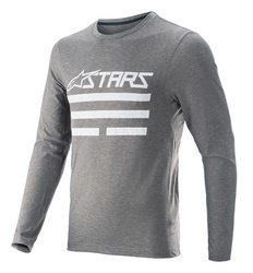 KOSZULKA ROWEROWA Z DŁUGIM RĘKAWEM ALPINESTARS MERINO MELANGE LIGHT GREY/ATLANTIC