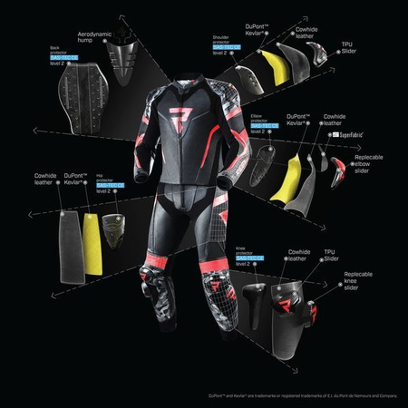 Motocyklowa Kurtka Skórzana Rebelhorn Rebel Black/Flo Yellow