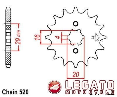 ZĘBATKA NAPĘDOWA JT PRZÓD