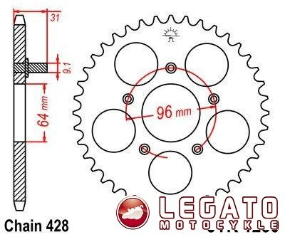 ZĘBATKA NAPĘDOWA JT TYŁ (428)