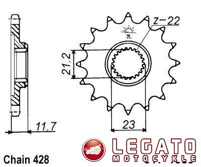 ZĘBATKA NAPĘDOWA JT PRZÓD