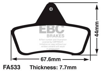 EBC Klocki kartingowe FA533 (1 kpl. na tarczę)