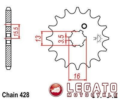 ZĘBATKA NAPĘDOWA JT PRZÓD