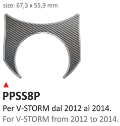 ONEDESIGN Naklejka na półkę kierownicy Suzuki V-STROM 2012/2014