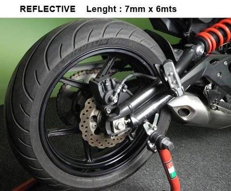 Taśma odblaskowa na felgę z aplikatorem KEITI Black