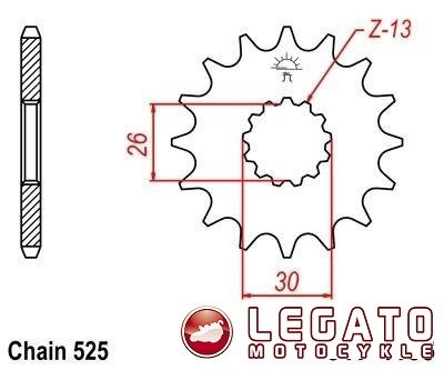 ZĘBATKA NAPĘDOWA JT PRZÓD (525)