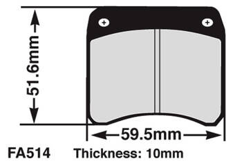 EBC Klocki kartingowe FA514C (1 kpl. na tarczę)