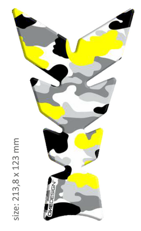 ONEDESIGN tankpad Moon "Soft touch" camouflage żółte fluo