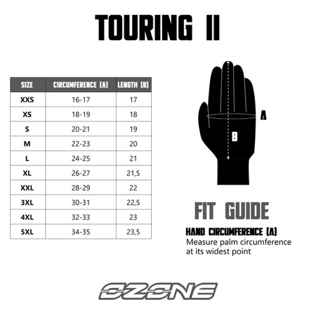 RĘKAWICE SKÓRZANE OZONE TOURING II BLACK