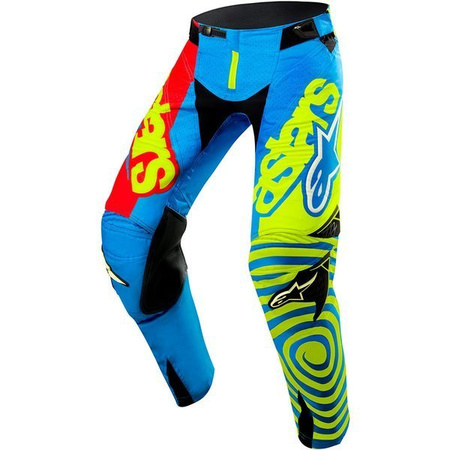 Spodnie Alpinestars Techstar Venom Cross Enduro Czerwono/Fluo/Niebiesko/Żółte 2018